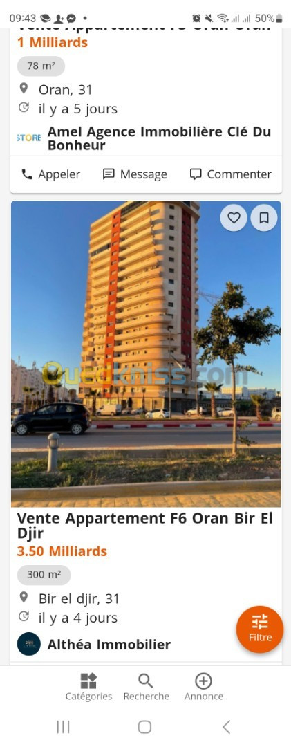 Vente Appartement F5 Oran Oran