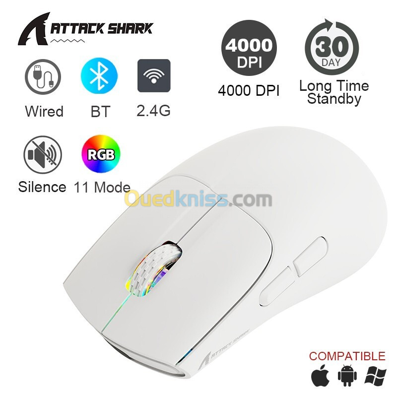 Souris ATTACK SHARK X5 Gaming ORIGINALE 2024  rechargeable - Mouse Wireless