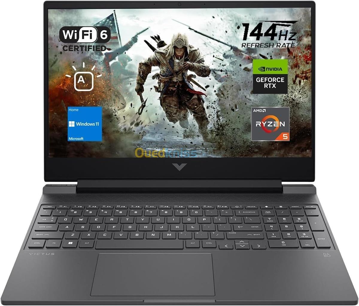 HP VICTUS GAMING 15 fb2063dx Ryzen 5 7535HS 512Go DDR4 8Go RX6550M 4Go w11 Ecran 15.6"