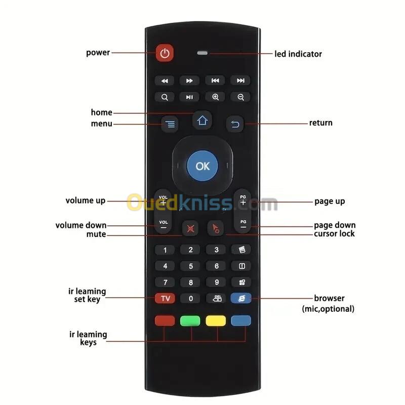 Télécommande clavier souris Android mx3