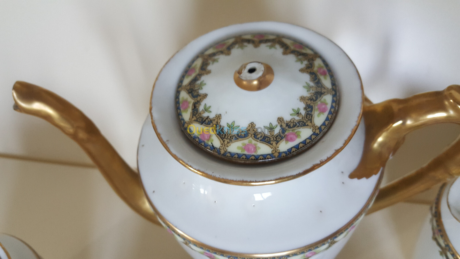 Service à thé et café vintage en porcelaine pour Chabrol et Poirier, Limoges France 1915 