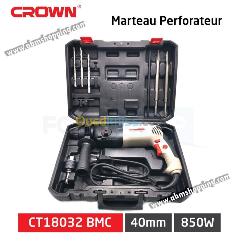 Marteau Perforateur 40mm 850W – Crown