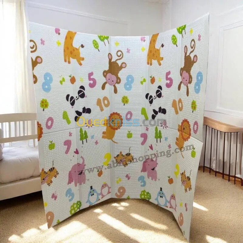 Tapis pliable en mousse double face pour enfants(190 88 cm) حصيرة الاطفال قابلة للطي ذات وجهين