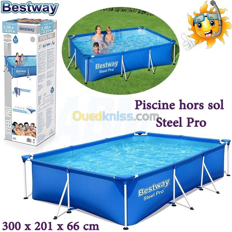 Piscine hors sol Steel Pro 300 x 201 x 66 cm Bestway