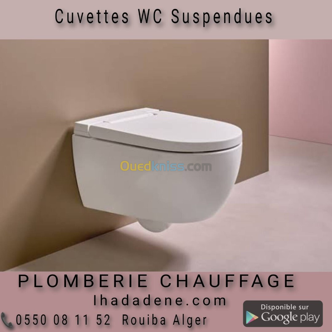 Cuvettes wc suspendues lavabos 