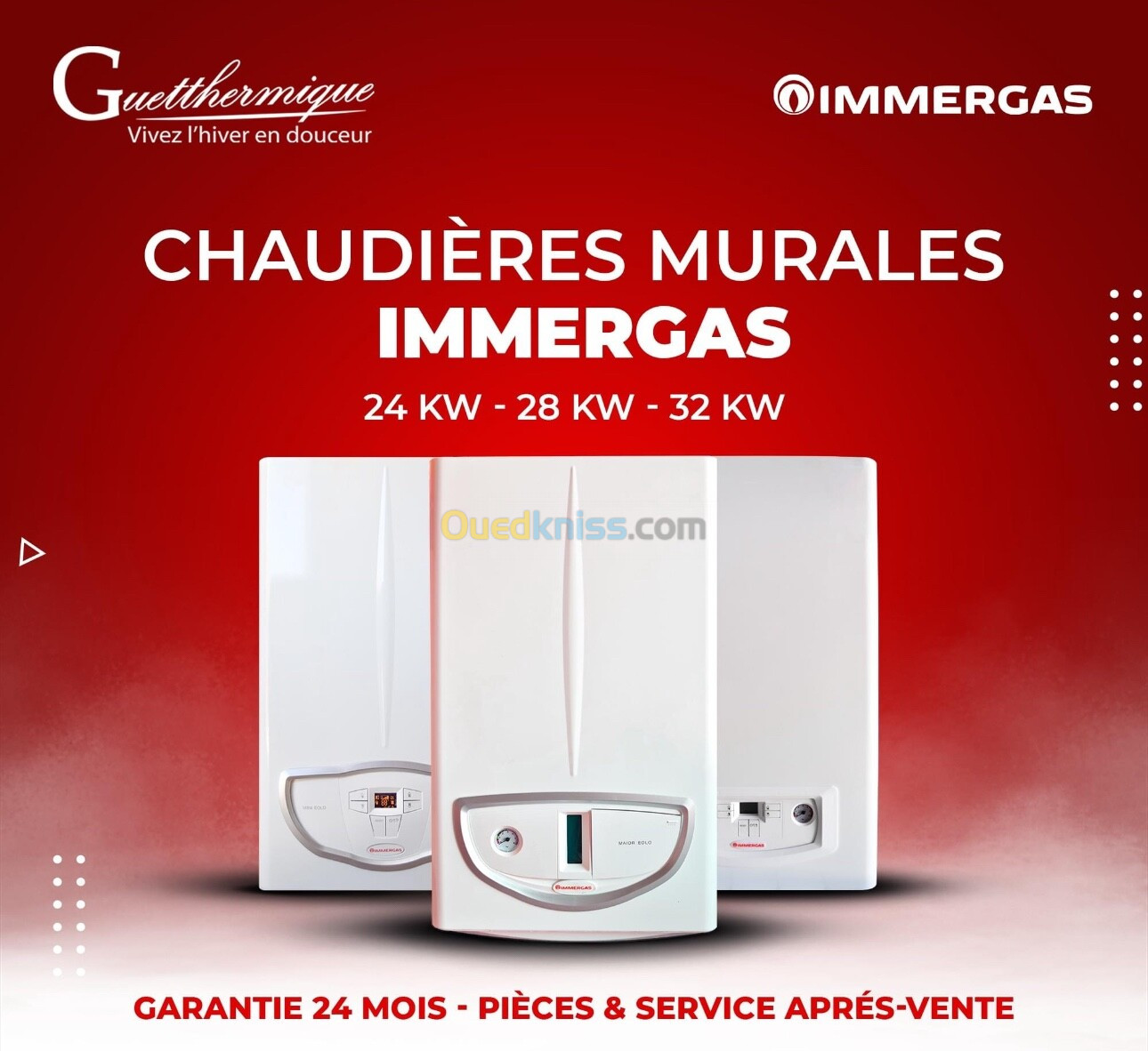 PROMOTION CHAUDIÈRE IMMERGAS 24 KW A VENTOUSE 