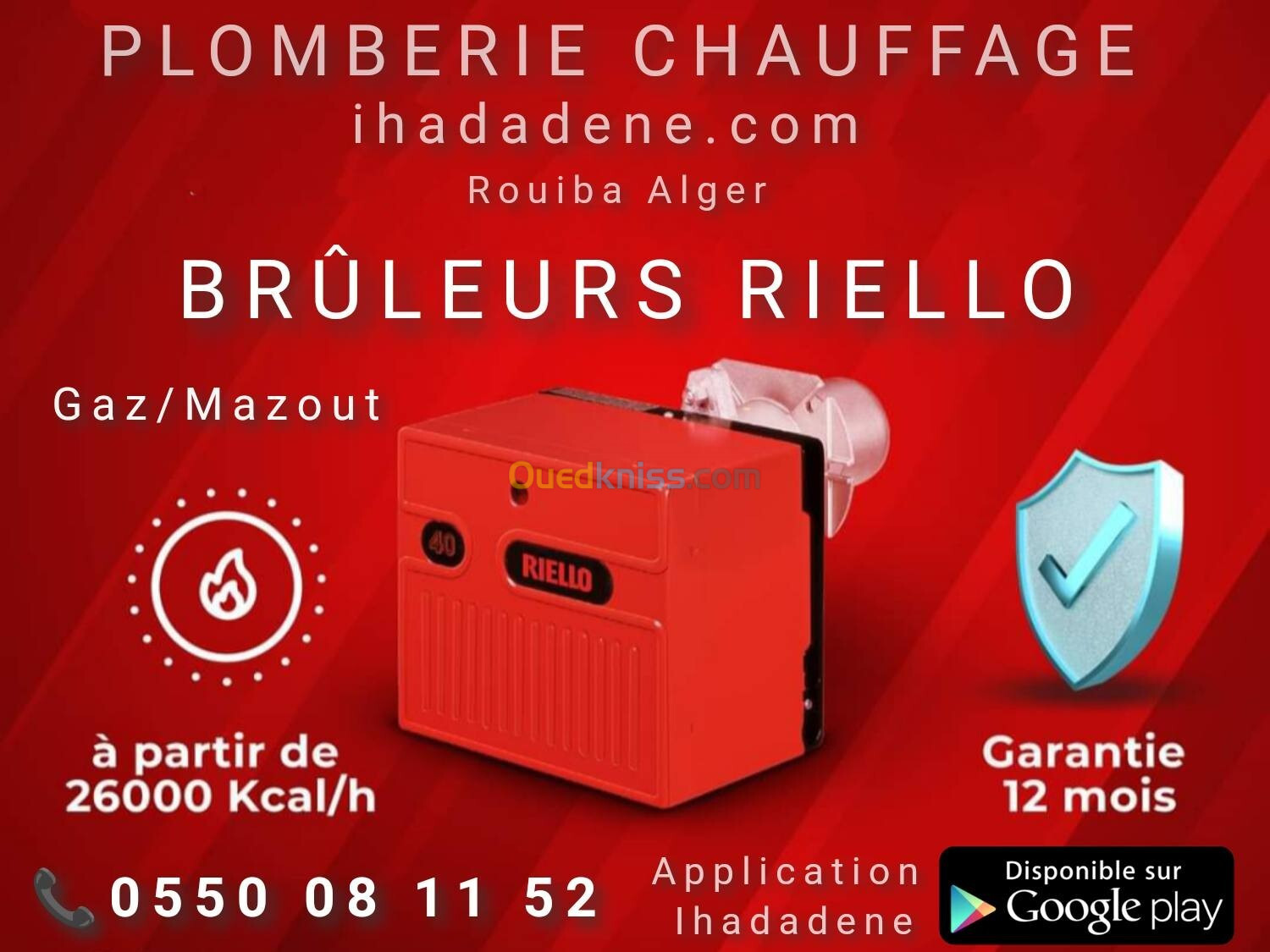 Brûleur à gaz Riello 