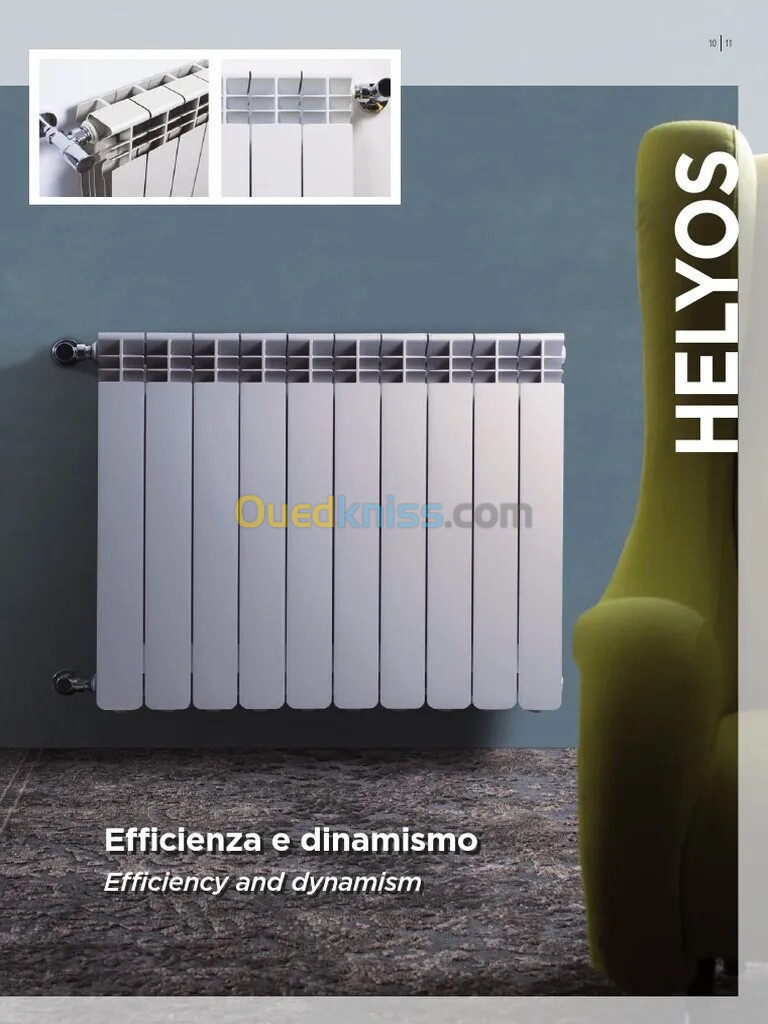 Radiateur aluminium helyos evo 100% MADE IN ITALIE 