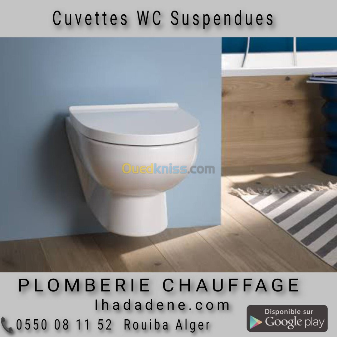 Cuvettes wc suspendues lavabos 