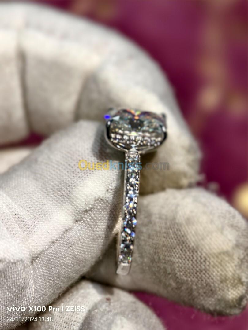 Bague alliance en diamant moissanite  خاتم الماس موزانيت