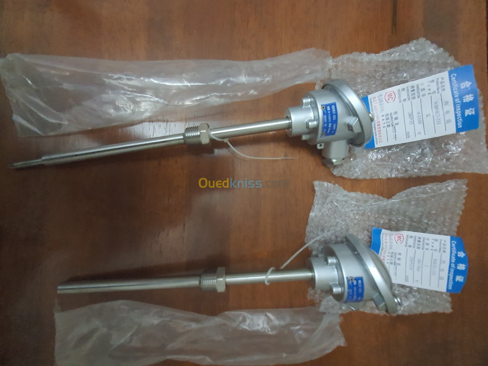 Sonde thermocouple type J et type K