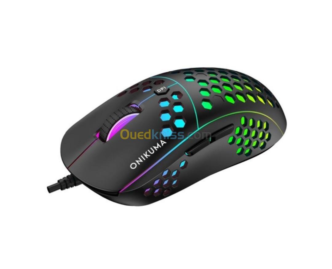 Souris Gamer Cw903 - Rgb Filaire 6400 DPI - 6 Boutons - Antidérapant- Noir