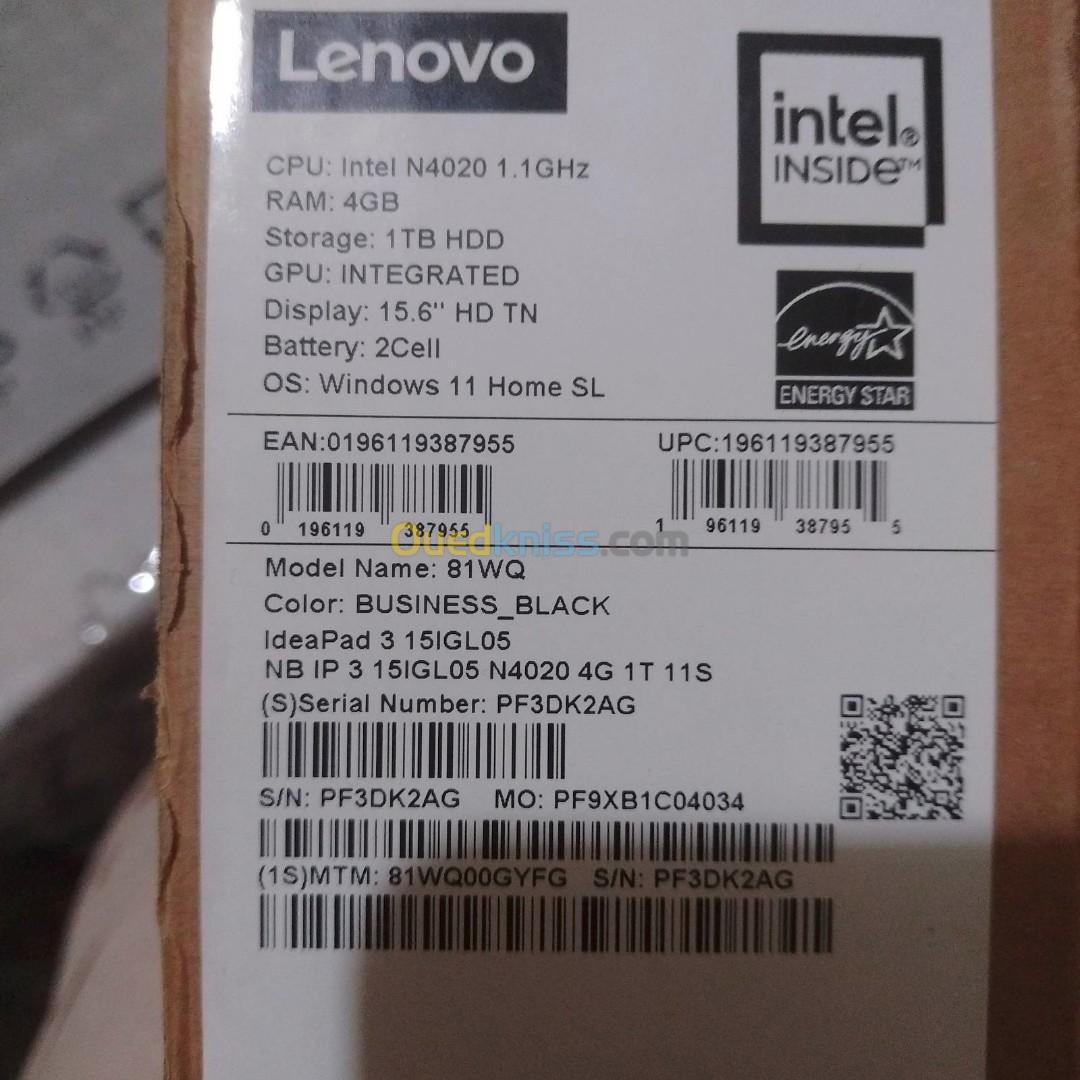 LENOVO IDEAPAD 3 N4020 / 4Go / 1To