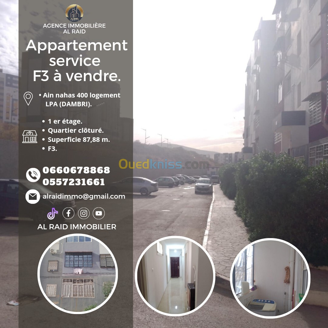 Vente Appartement F3 Constantine El khroub