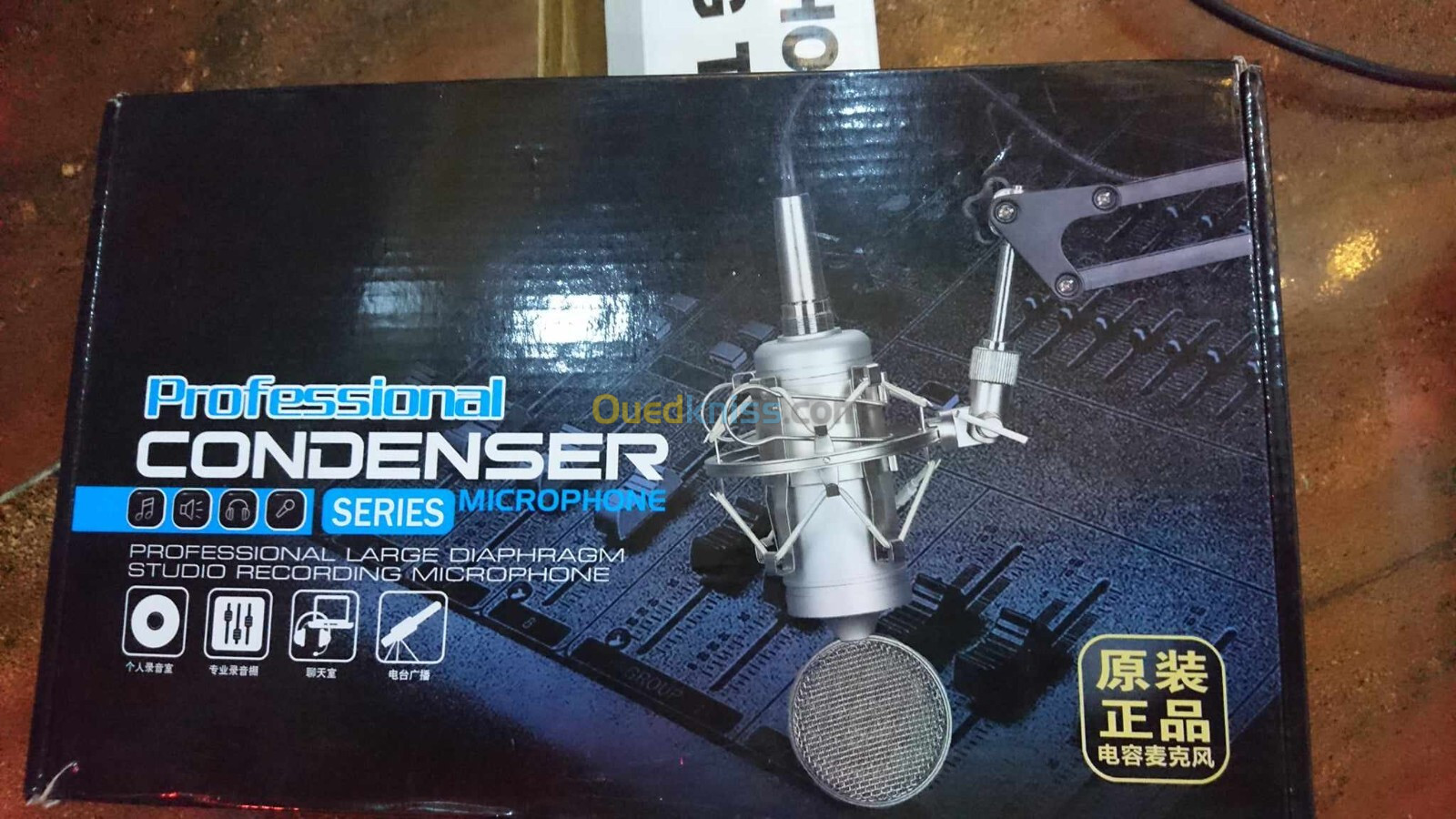 microphone pro condenser avec support