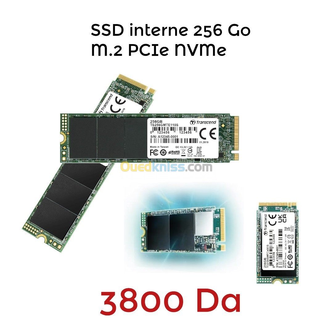 SSD interne 256 Go M.2 PCIe NVMe