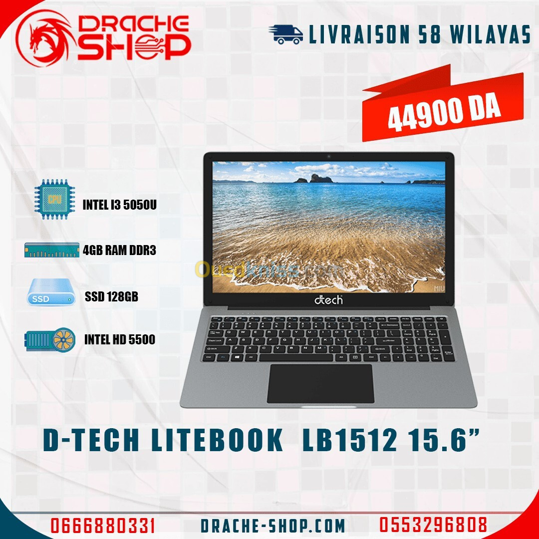 Litebook Dtech Intel I3 5005U RAM 4GB SSD 128GB