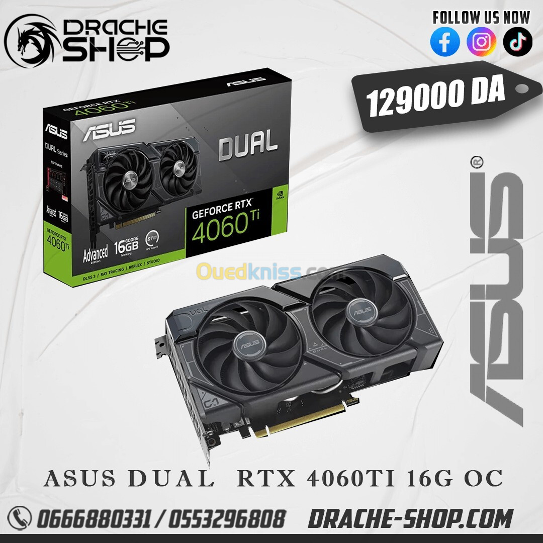 Carte graphique Asus Dual RTX 4060 TI 16GB