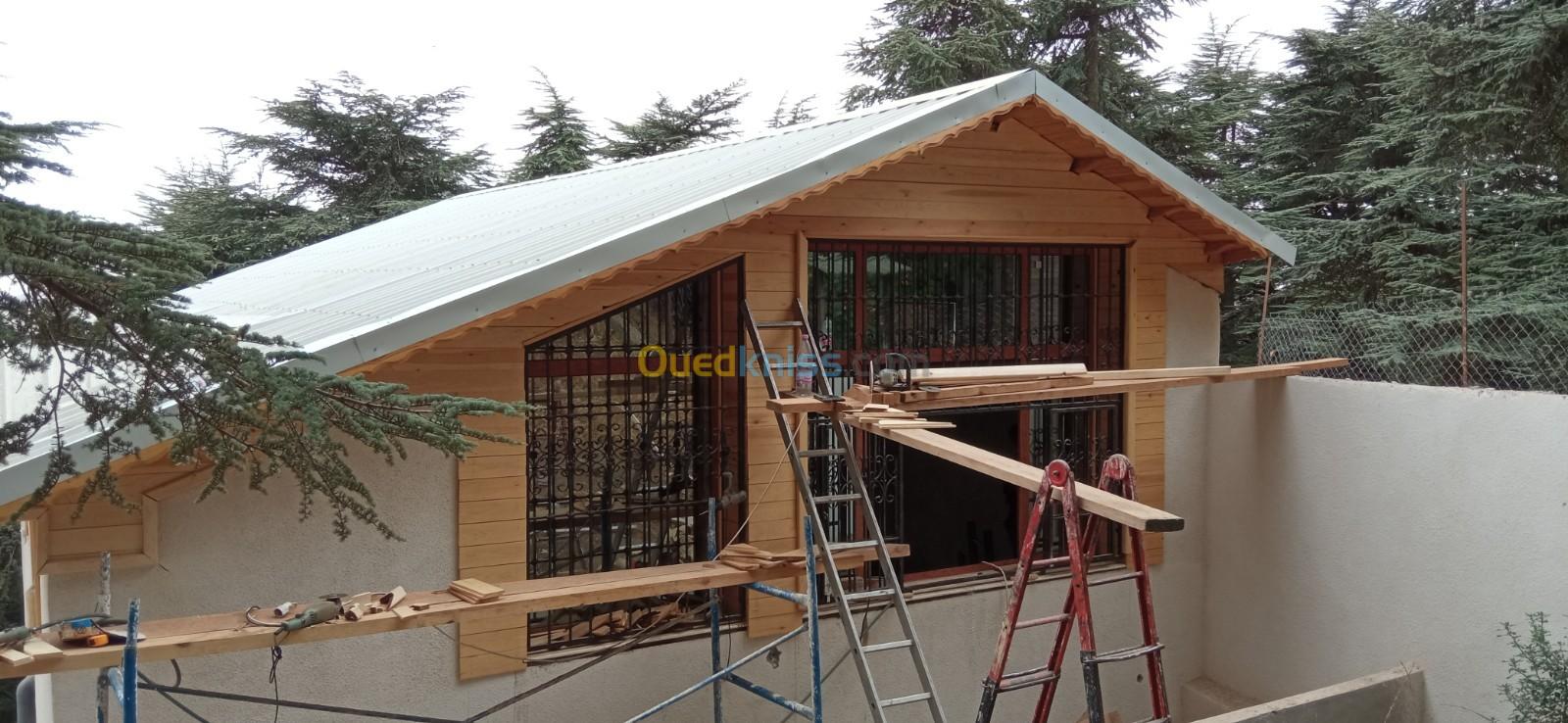 Construction des bungalows et chalets en bois 