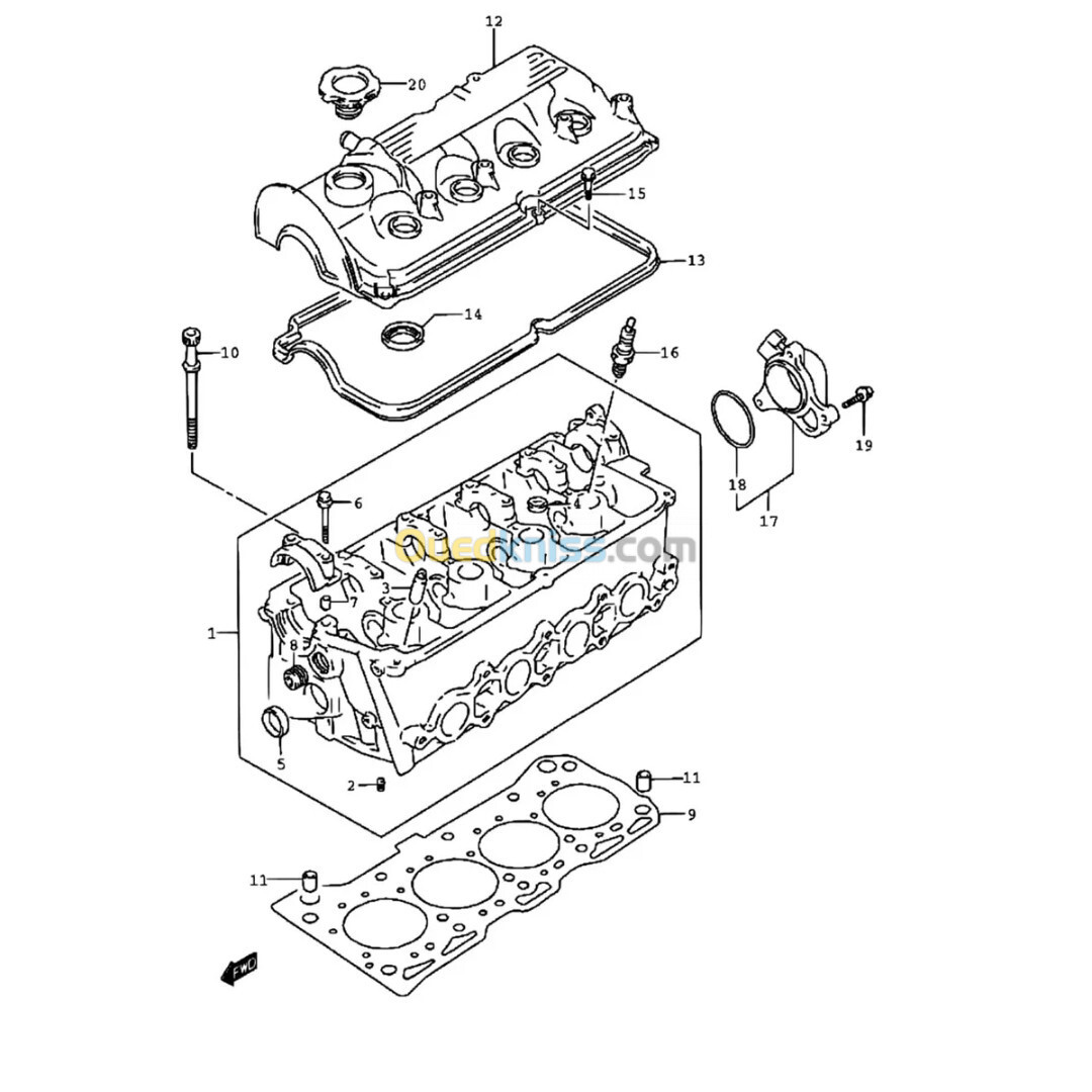 Culasse, Soupapes, Pochette de Joint, Cousinets pour Suzuki grand vitara (FT, Gt) 1.6 SQ416 (G16B)