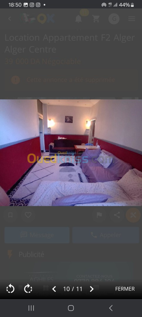 Location Appartement F2 Alger Alger centre