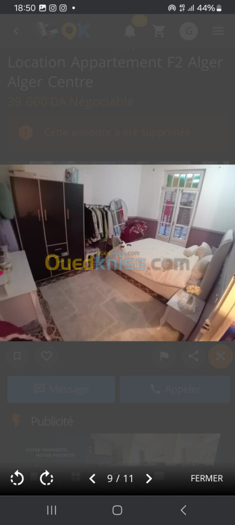 Location Appartement F2 Alger Alger centre