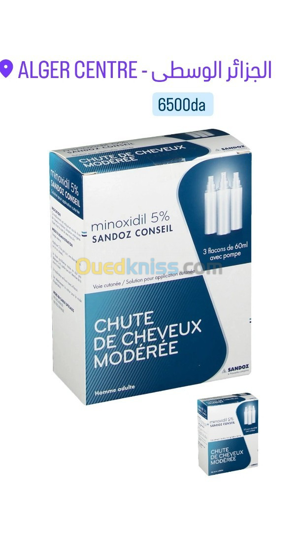 Minoxdil 5% d'origine Français 