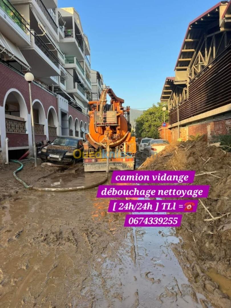 Service débouchage canalisation curage nettoyage vidange 