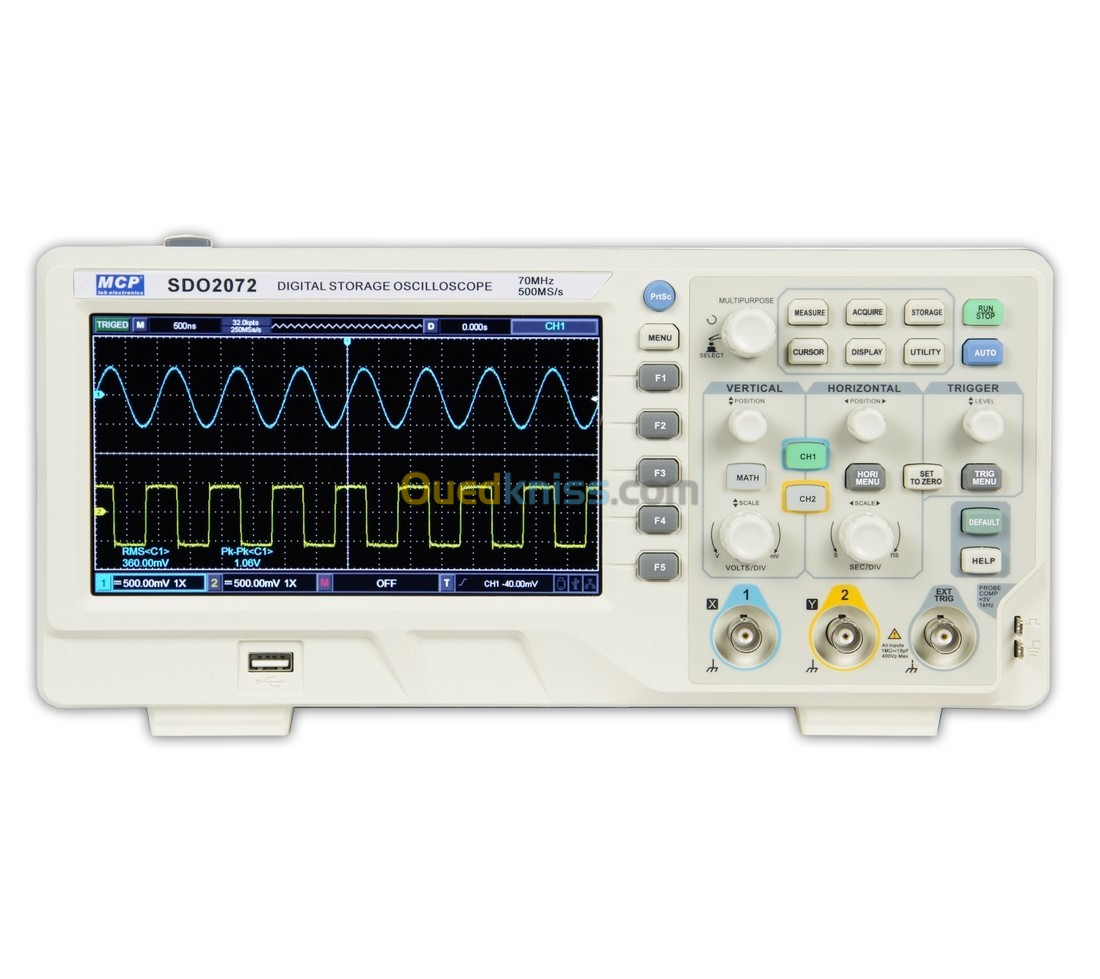 SDO2072 Oscilloscope Numérique 2 Voies 70MHZ