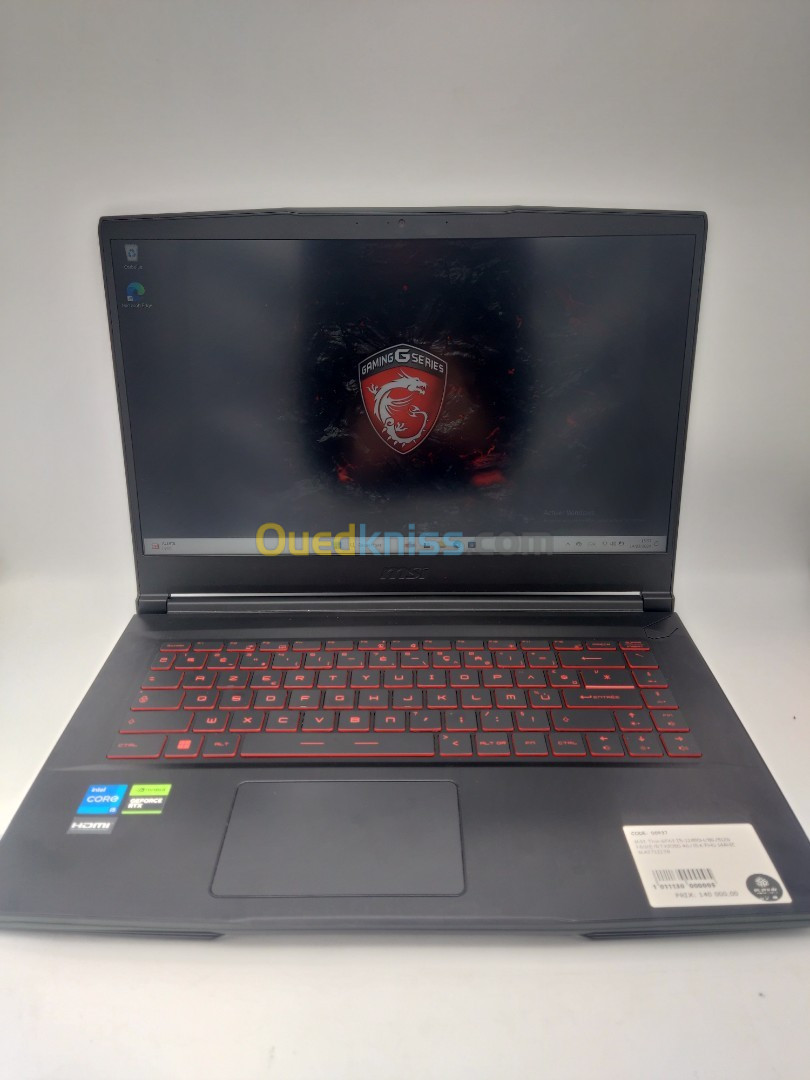 MSI THIN GF63 i5 12450H 8GB DDR4 512GB SSD NVMe 15.6 FHD 144 Hz NVIDIA RTX 2050 4Go