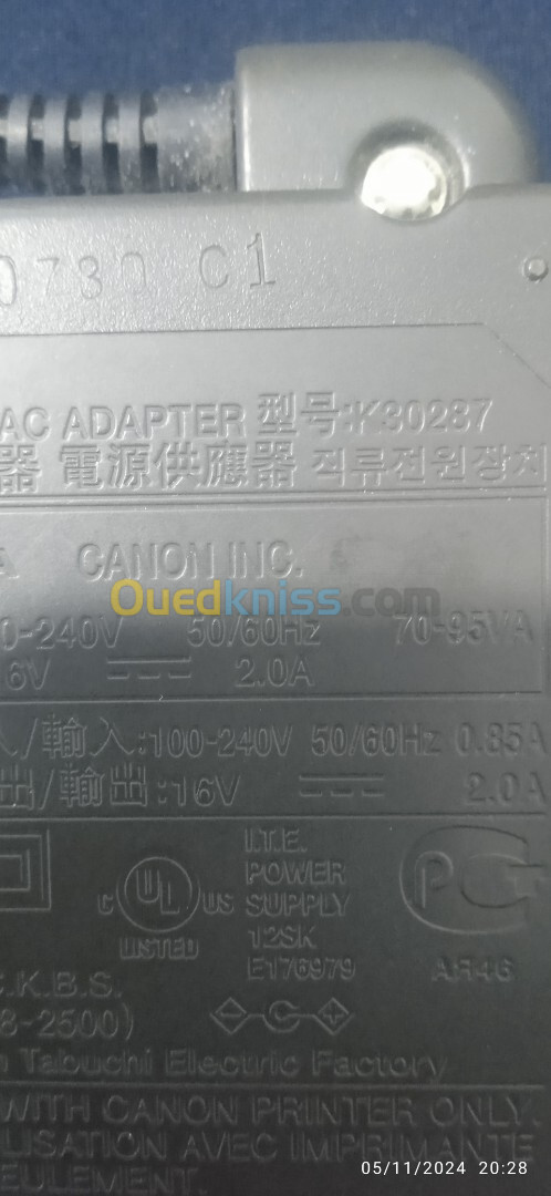 Chargeur Canon iP100 Printer Original 