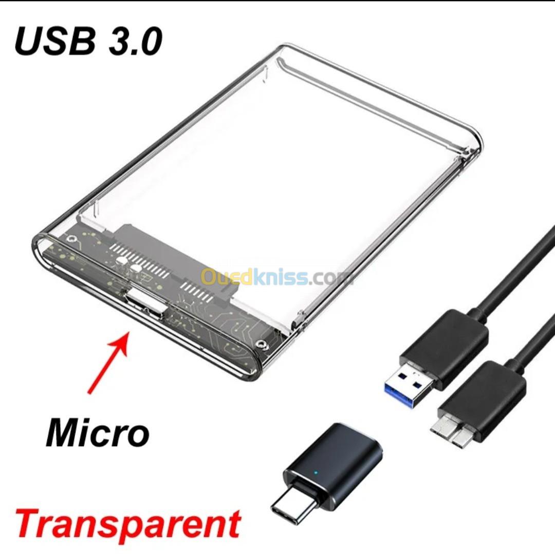Boitier USB transparent