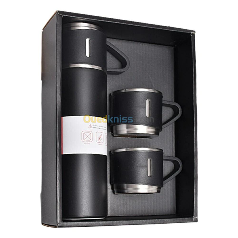 Ensemble Thermos avec 3 tasses thermique 500ml en acier inoxydable