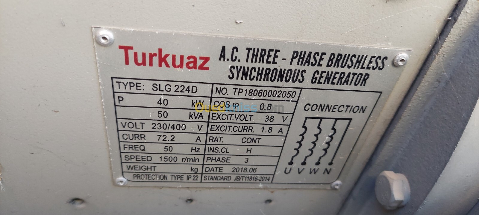 Groupe électrogène 55kva