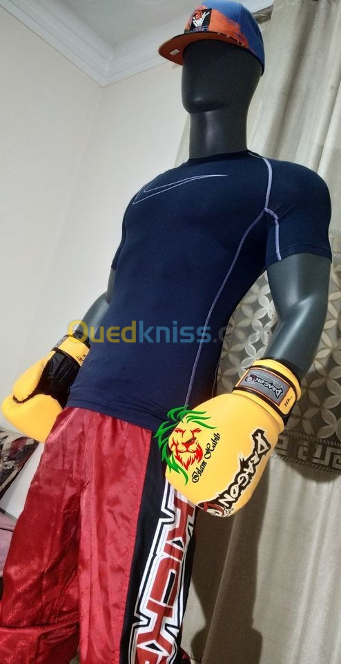 GANTS BOXE + PANTALON  KICK BOXING FULL CONTACT MMA قفاز ملاكمة+سروال كيك بوكسينغ USA