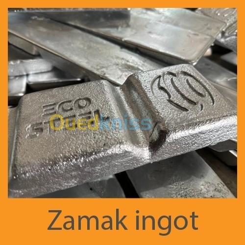 Lingot d'aluminium et zamak