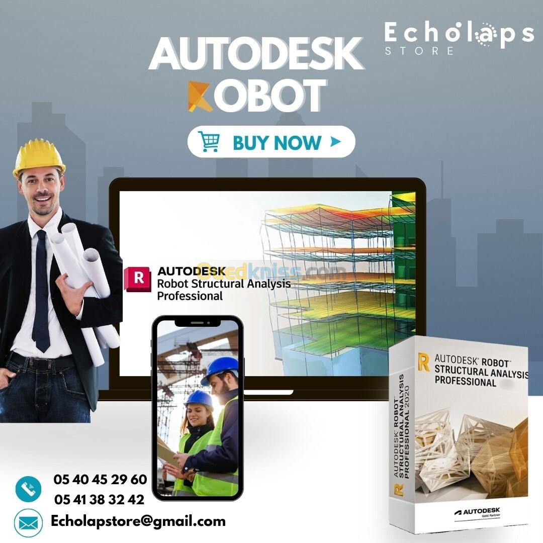 Autodesk Logiciels AutoCAD, Naviswork, Revit, Maya٫ Robot structural, Civil 3D ,arnlod