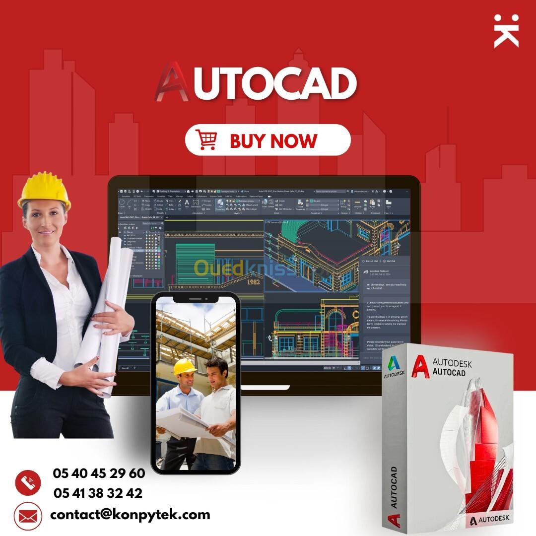 Autodesk Logiciels AutoCAD , Revit , Maya , Robot , 3DS MAX , Mac / Windows/ linux