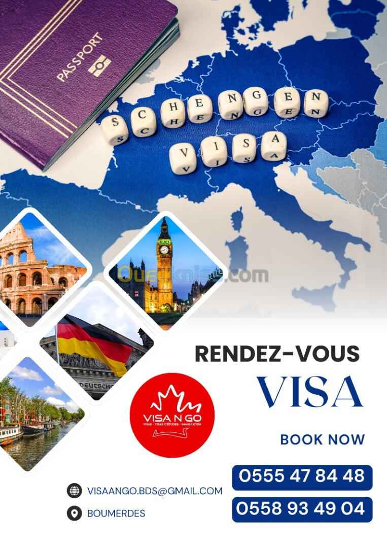 RENDEZ-VOUS VISA SCHENGEN / مواعيد فيزا اوروبا 