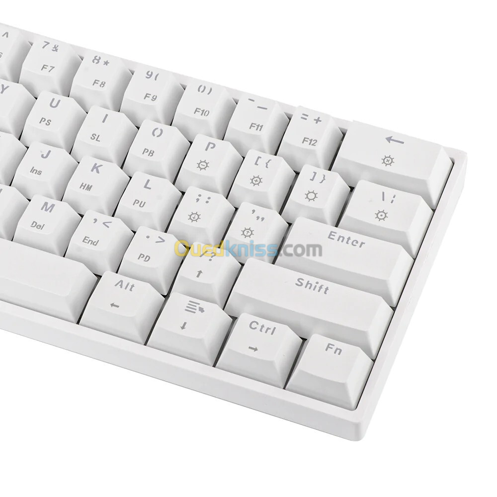 EPOMAKER SKYLOONG SK61 RGB Gaming Keyboard Gateron Optical Red Switch (White)