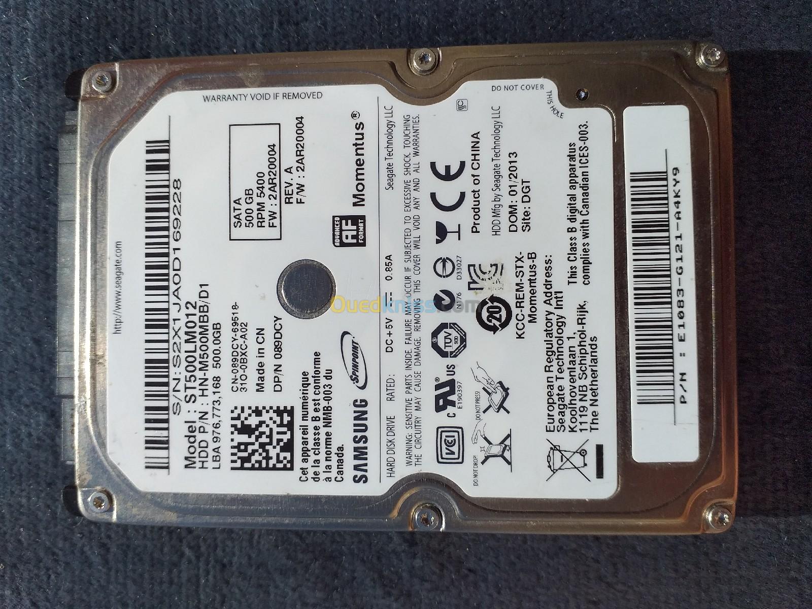 Disque dur HDD 500Gb