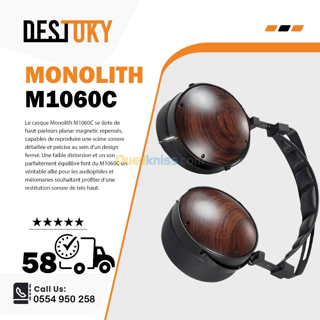 Monolith by Monoprice M1060C casque magnétique planaire à dos fermé