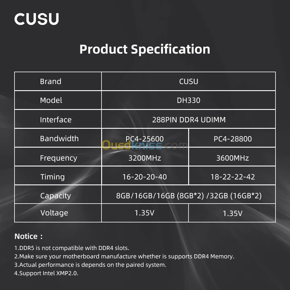 RAM DDR4 CUSU 