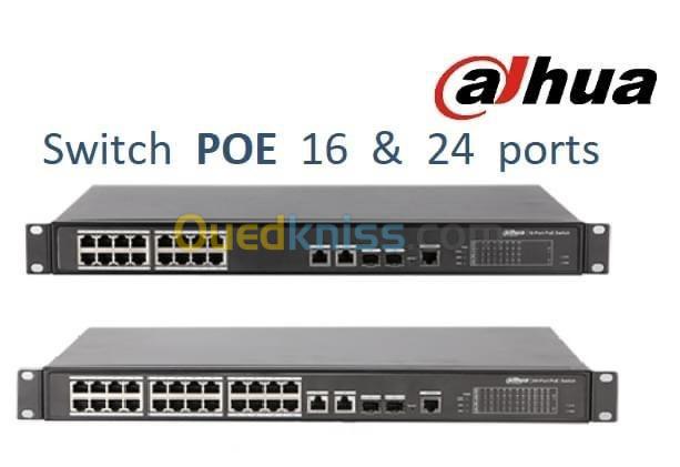 Switch DAHUA TECHNOLOGY PoE 24/16/08/04 Ports 