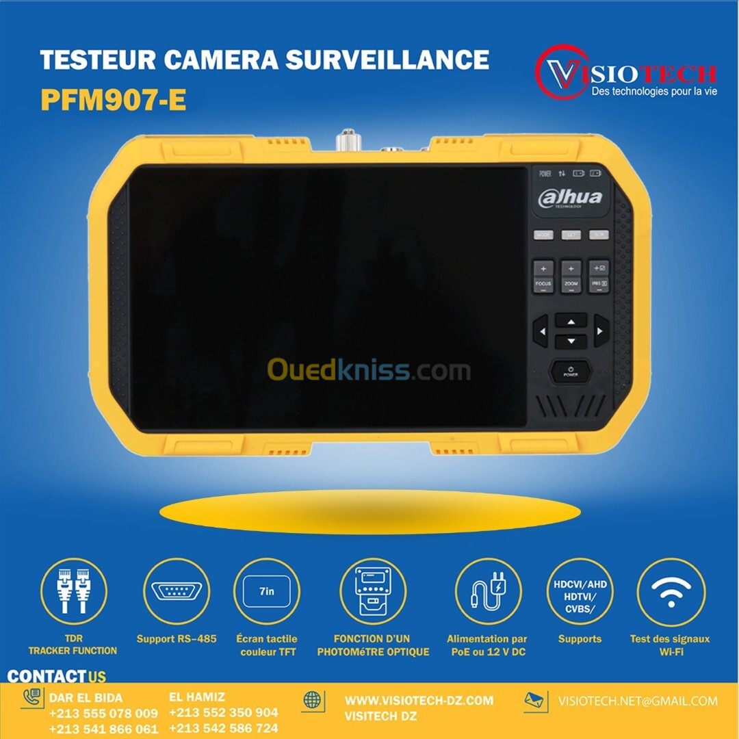 TESTEUR CAMERA 4K IP/ HDCVI/ AHD/ HDTVI/ CVBS DAHUA TECHNOLOGY