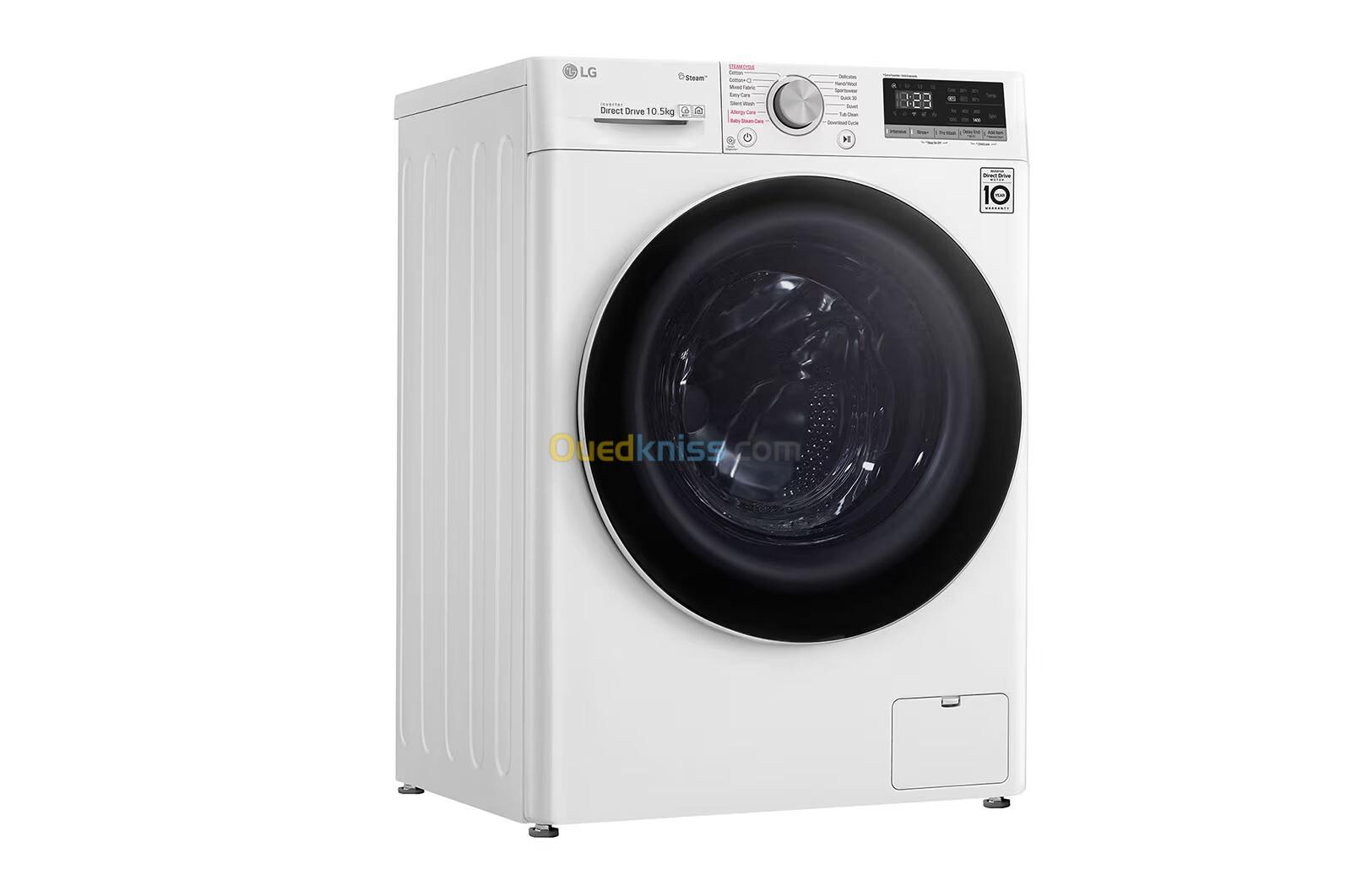 Lave-linge LG 10.5KG 6 Motion Direct Drive garantie 10 ans | AIDD | SpaSteam | ThinQ