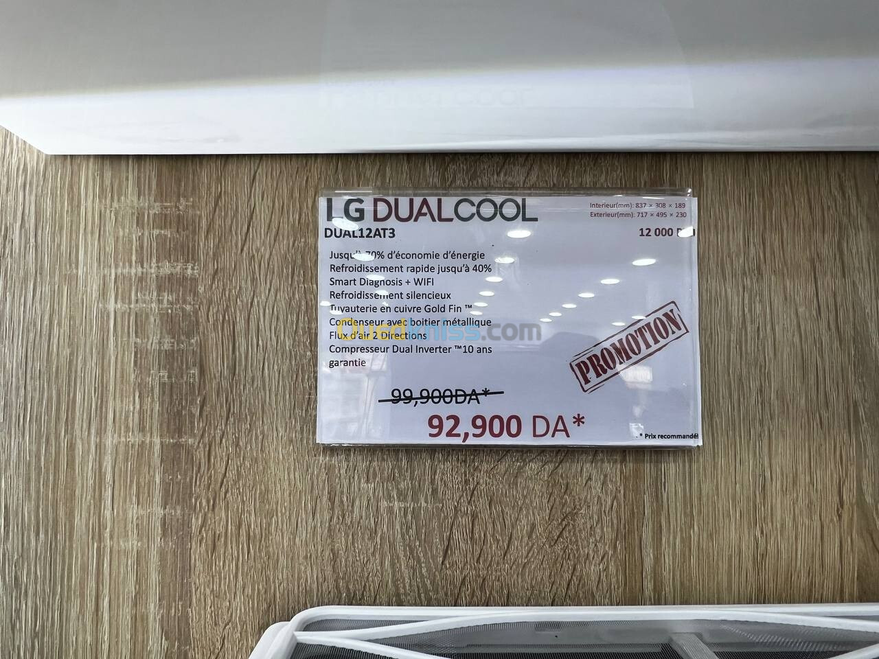 CLIMATISEUR LG 12 K BTU  DUALCOOL DUAL INVERTER TROPICAL T3  + WIFI