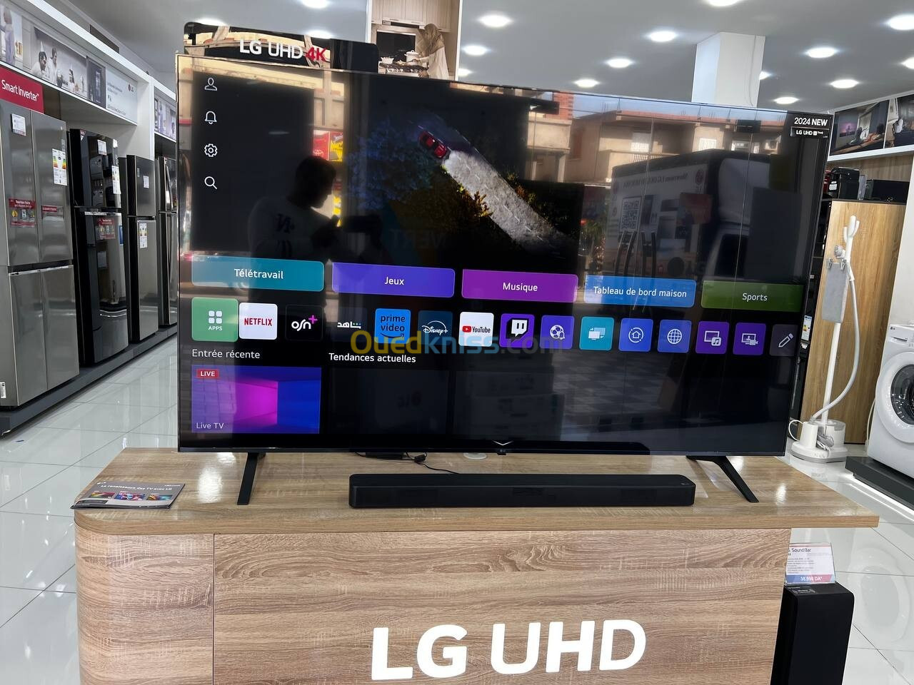 LG 75 POUCE UHD 4K UT80 series, WebOS 24 Smart AI ThinQ, Magic Remote, 3 side cinema, HDR10 2024 New