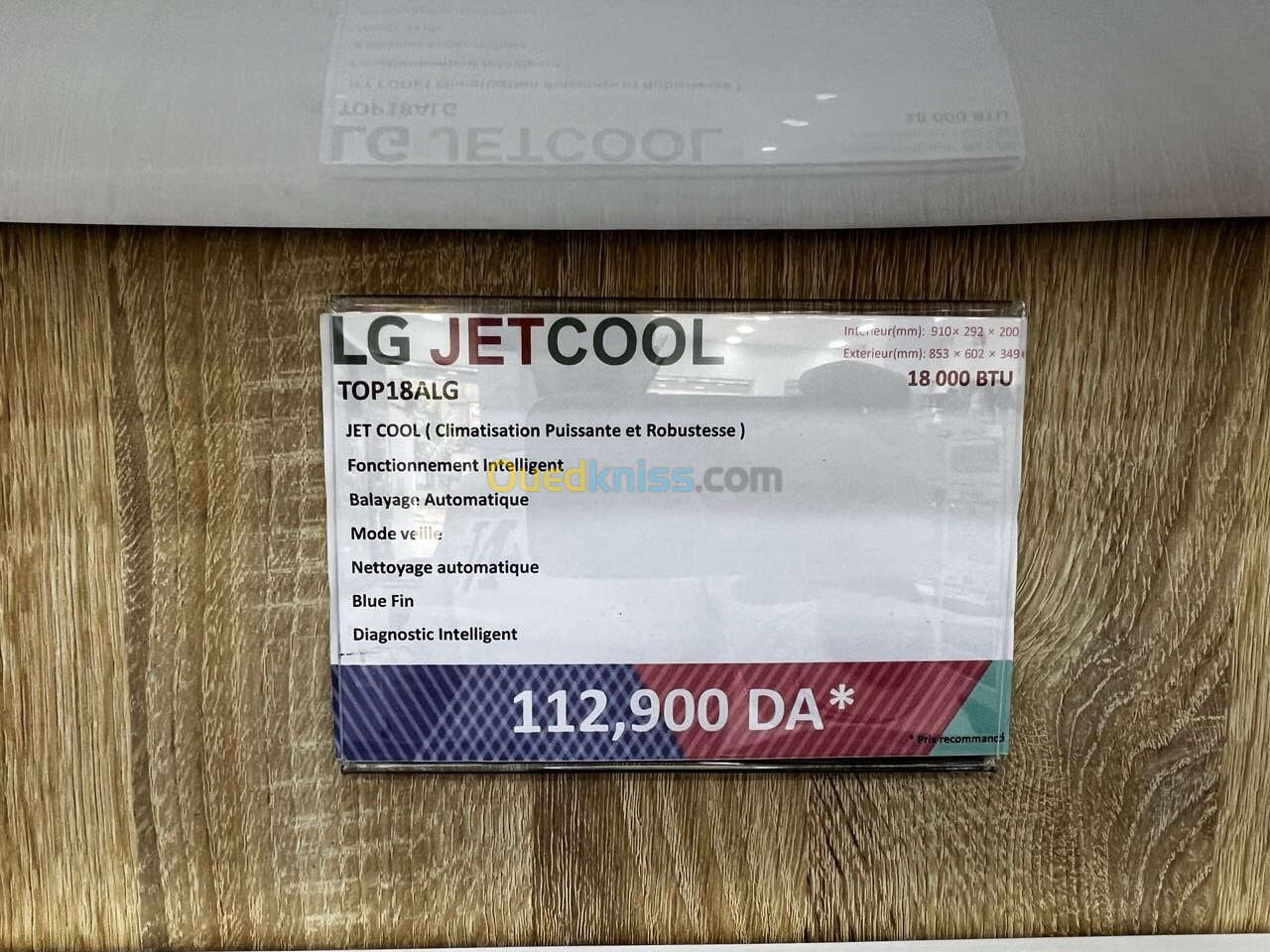 CLIMATISEUR LG JETCOOL 18 K BTU Refroidissement et chauffage rapides R410A