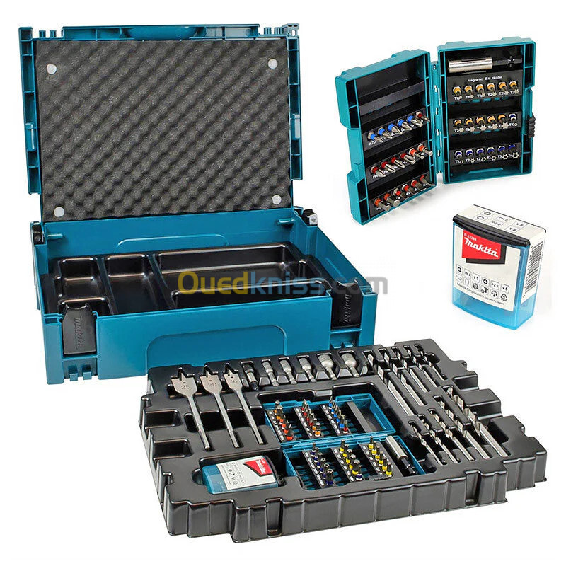 Coffret ensemble accessoires , marque Makita , Re : B-43044 , 66 pièces , Japonaises originales .